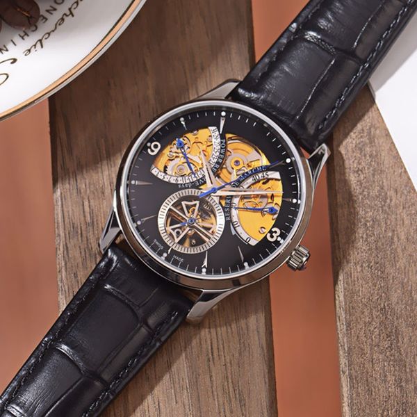 mens designer watches flywheel new products automatic machinery stainless steel case black casual leather strap luxury watch with box x151, Slivery;brown
mens designer watches flywheel new products automatic machinery stainless steel case black casual leather strap luxury watch with box x151, Slivery;brown