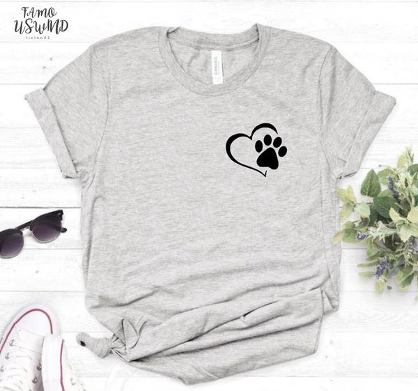 paw heart pocket dog cat women tshirt cotton casual funny t shirt for lady girl tee hipster drop ship, White
paw heart pocket dog cat women tshirt cotton casual funny t shirt for lady girl tee hipster drop ship, White