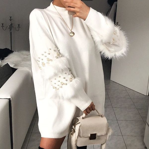 pullover women's jumper pearl loose fur sweater female jumper women warm sweaters thick winter knitted oversized sweater, White;black
pullover women's jumper pearl loose fur sweater female jumper women warm sweaters thick winter knitted oversized sweater, White;black