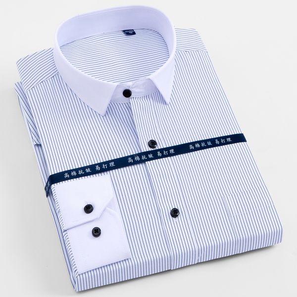 men's long sleeve solid/striped basic design dress shirts with single chest pocket regular-fit formal twill work office shirt, White;black
men's long sleeve solid/striped basic design dress shirts with single chest pocket regular-fit formal twill work office shirt, White;black