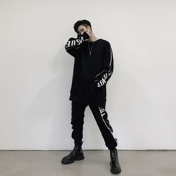 men's sets fashion sportswear tracksuits sets male streetwear hip hop zipper loose casual pullover sweatshirt hoodies+pants, Gray
men's sets fashion sportswear tracksuits sets male streetwear hip hop zipper loose casual pullover sweatshirt hoodies+pants, Gray