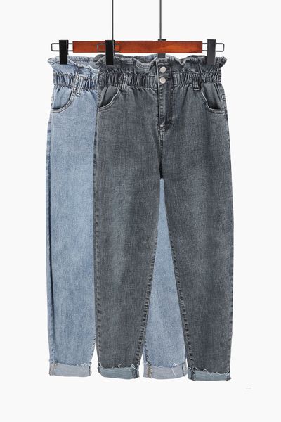 women high waist jeans denim harem pants jeans female vintage loose ruffles pants black blue trousers
women high waist jeans denim harem pants jeans female vintage loose ruffles pants black blue trousers