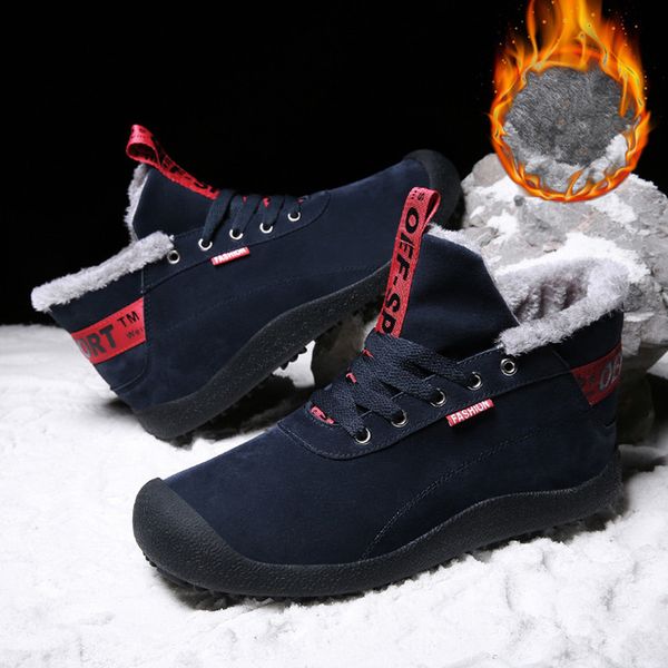 trend outdoor 2019 new men snow boots winter shoes outdoor waterproof non-slip ankle boots men warm plush botas big size 39-48, Black 
trend outdoor 2019 new men snow boots winter shoes outdoor waterproof non-slip ankle boots men warm plush botas big size 39-48, Black