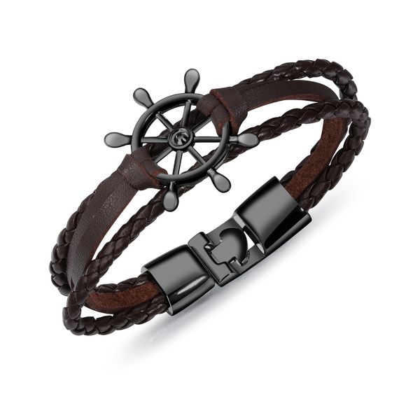 european and american fashionable black personalized rudder braided leather bracelet bracelet
european and american fashionable black personalized rudder braided leather bracelet bracelet