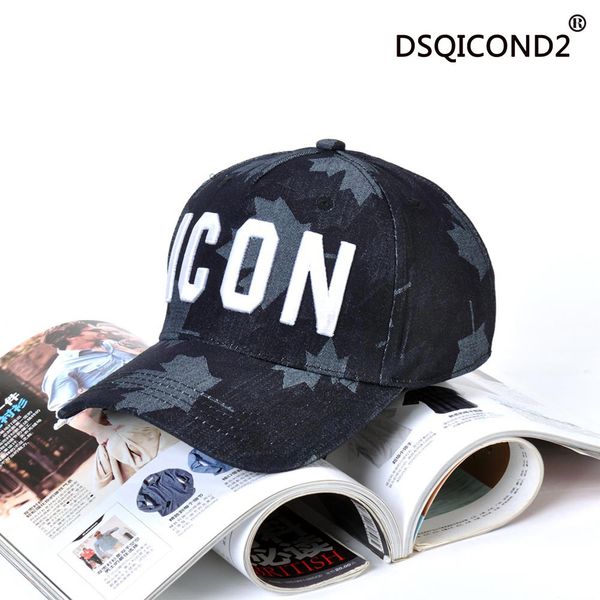 

DSQICOND2 Высокое Качество Бренд Casquette Hat Твердые Шляпы Шаблон Письма ICON Casquette Бейсболка Snapback Cap для Мужчина Женщина