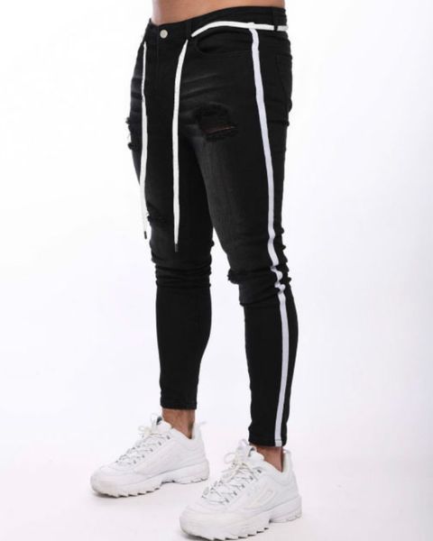 designer men's jeans new hole slim men's trousers explosions pants zipper fly skinny slim men's capris fashion simple pants, Blue
designer men's jeans new hole slim men's trousers explosions pants zipper fly skinny slim men's capris fashion simple pants, Blue