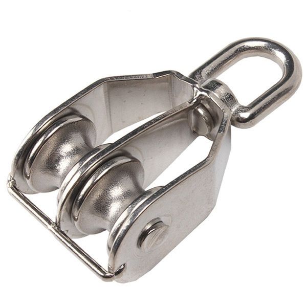 m32 silver 304 stainless steel 32mm swivel double pulley block chain traction wheel
m32 silver 304 stainless steel 32mm swivel double pulley block chain traction wheel