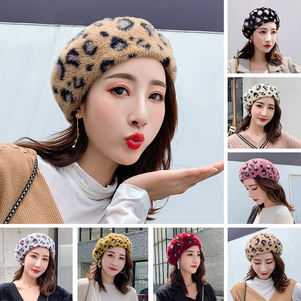 winter women leopard berets faux wool knitting fashion print cap warm thicken bonnet girls women's hat cap berets 2019, Blue;gray
winter women leopard berets faux wool knitting fashion print cap warm thicken bonnet girls women's hat cap berets 2019, Blue;gray