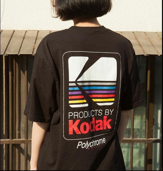 2018 summer men women tee ins korea retro loose wild kodak letter short-sleeved kodak cotton t shirt, White;black
2018 summer men women tee ins korea retro loose wild kodak letter short-sleeved kodak cotton t shirt, White;black