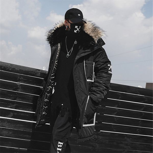 2019 winter jacket coat men women new couple hip hop thick warm fur collar hooded long parka men women loose overcoat streetwear, Black
2019 winter jacket coat men women new couple hip hop thick warm fur collar hooded long parka men women loose overcoat streetwear, Black