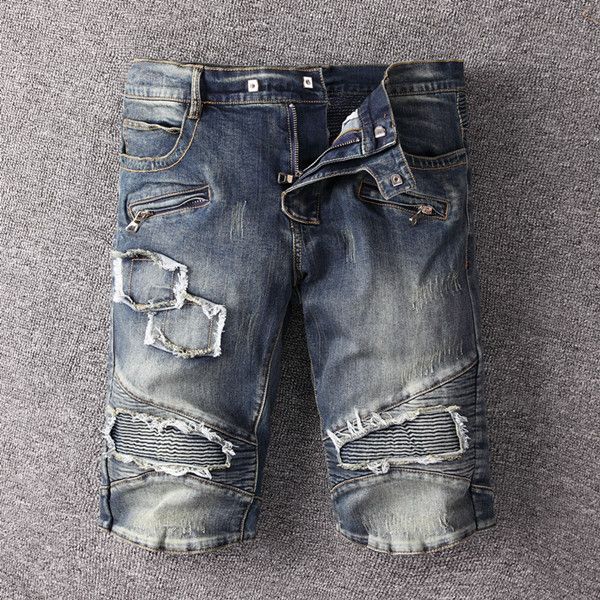 2020 men fashion jeans summer new hip hop denim ripped hole jeans men designer jeans mens designer shorts, Blue
2020 men fashion jeans summer new hip hop denim ripped hole jeans men designer jeans mens designer shorts, Blue