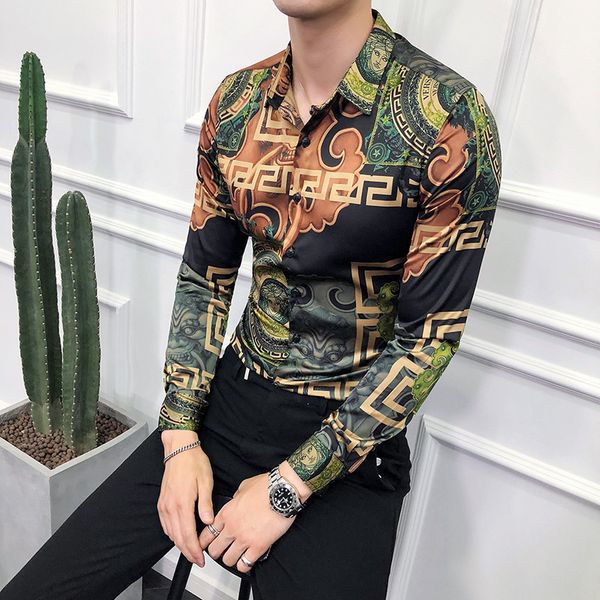 fashion tuxedo shirt 2019 mens dress shirts gold slim long sleeve shirt for male white baroque social shirt casual floral shirtmx190829, White;black
fashion tuxedo shirt 2019 mens dress shirts gold slim long sleeve shirt for male white baroque social shirt casual floral shirtmx190829, White;black