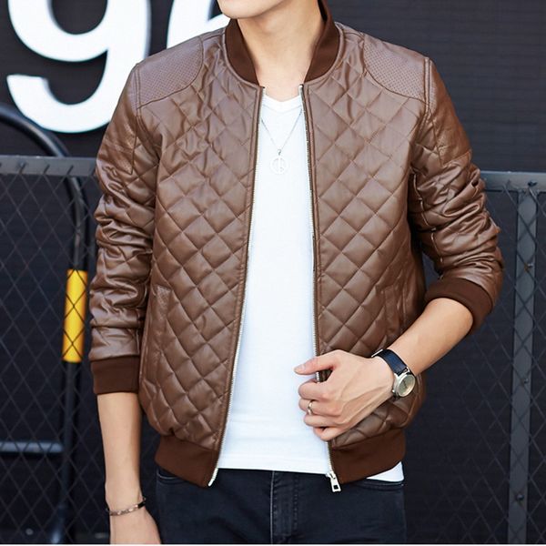 vogue new leather jacket men fashion stand collar male casual jacket coat mens solid thick jackets and coats men slim clothes, Black;brown
vogue new leather jacket men fashion stand collar male casual jacket coat mens solid thick jackets and coats men slim clothes, Black;brown
