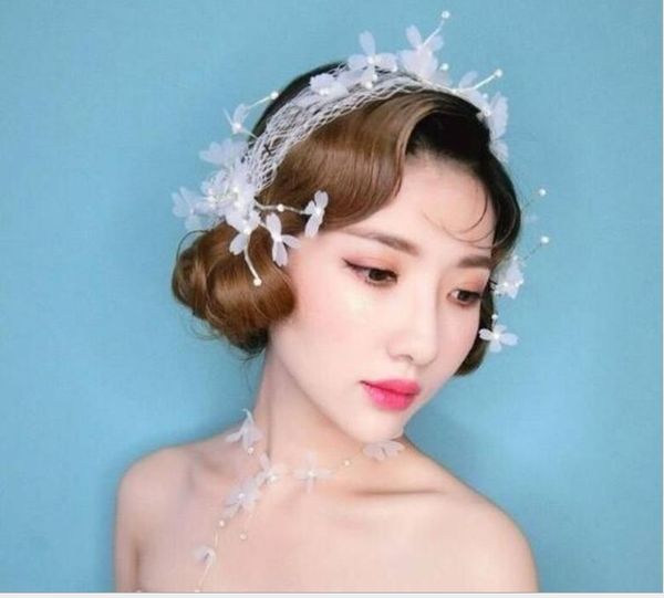 bridal headdress korean wedding fairy beauty handmade crystal beaded butterfly yarn lace hair band knot wedding accessories, Silver
bridal headdress korean wedding fairy beauty handmade crystal beaded butterfly yarn lace hair band knot wedding accessories, Silver