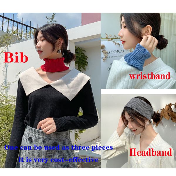 2019 autumn and winter knitted wool neckband solid color multi-function hand collar, hood and pullover small collar, Blue;gray
2019 autumn and winter knitted wool neckband solid color multi-function hand collar, hood and pullover small collar, Blue;gray