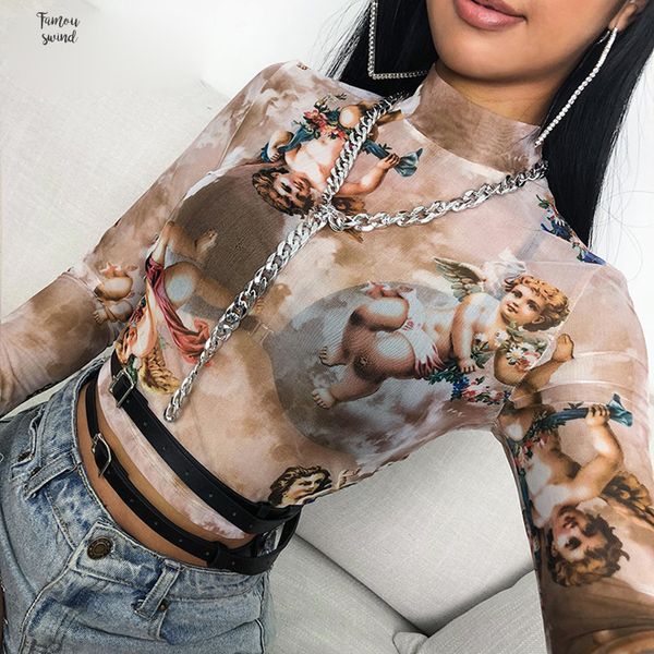 summer shirt kawaii t shirts mesh crop greek mythology angel print see through ruched women transparent tshirt beach, White
summer shirt kawaii t shirts mesh crop greek mythology angel print see through ruched women transparent tshirt beach, White