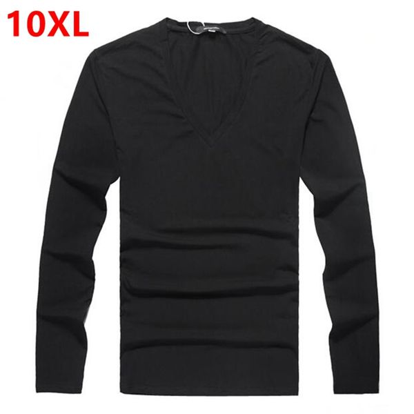 male add fertilizer increased fat body fat super large code tide 8xl v pure cotton lycra collar long sleeved t-shirt 9xl 10xl, White;black
male add fertilizer increased fat body fat super large code tide 8xl v pure cotton lycra collar long sleeved t-shirt 9xl 10xl, White;black