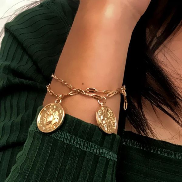 vintage creative embossed elephant heart eye figure round circle charn bracelets for women female gold color chain bracelet, Black
vintage creative embossed elephant heart eye figure round circle charn bracelets for women female gold color chain bracelet, Black
