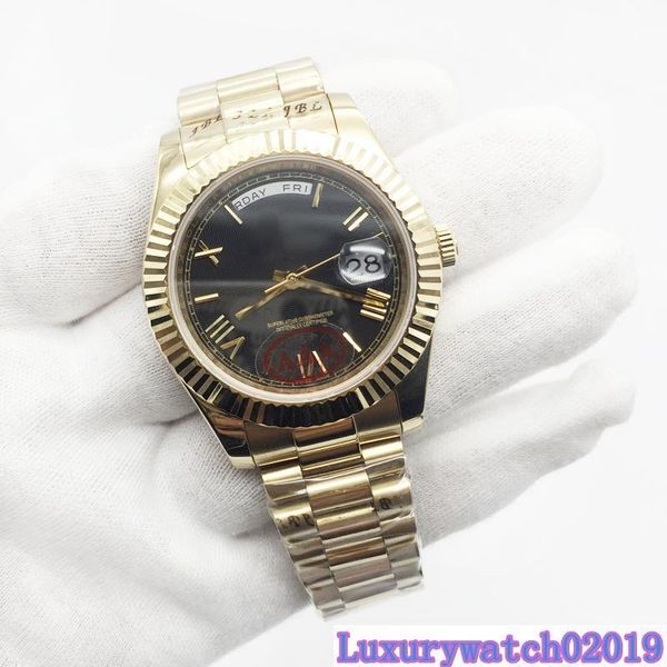 day date mens watch president rose gold black dial men watches stainless steel sapphire glass automatic movement mens watches, Slivery;brown
day date mens watch president rose gold black dial men watches stainless steel sapphire glass automatic movement mens watches, Slivery;brown