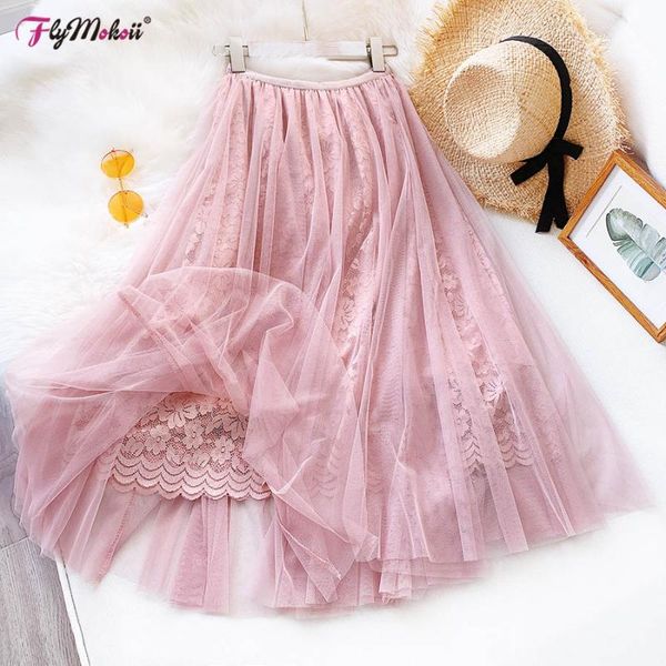 plus size elastic high waist lace mesh skirt 3-layers women elegant summer maxi pleated tulle skirt, Black
plus size elastic high waist lace mesh skirt 3-layers women elegant summer maxi pleated tulle skirt, Black