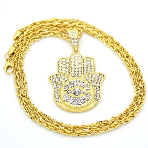 hip hop hand of fatima diamonds pendant necklaces for men luxury necklace stainless steel cuban chains crystal fashion jewelry, Silver
hip hop hand of fatima diamonds pendant necklaces for men luxury necklace stainless steel cuban chains crystal fashion jewelry, Silver