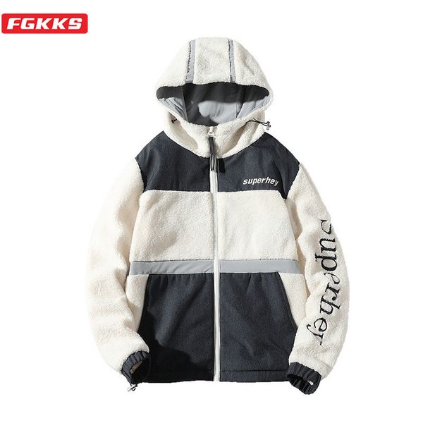 fgkks fashion men jackets plush hooded patchwork men's jacket coats brand warm coat harajuku winter thick jackets male, Black;brown
fgkks fashion men jackets plush hooded patchwork men's jacket coats brand warm coat harajuku winter thick jackets male, Black;brown