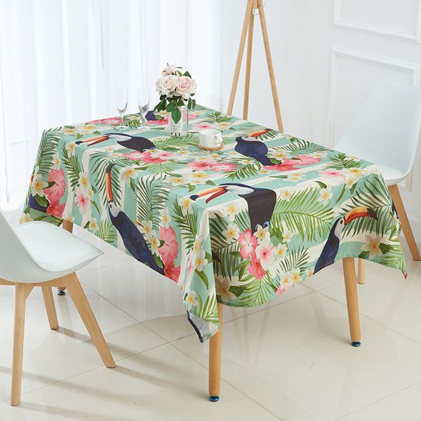 nordic style tropical plant flamingos toucan pattern printed linen table cloth home kitchens l decorative tablecloth custom
nordic style tropical plant flamingos toucan pattern printed linen table cloth home kitchens l decorative tablecloth custom