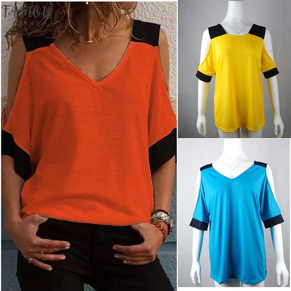 off shoulder v neck summer blouse polyester casual patchwork cold shoulder shirt women blouse plus size womens and blouses, White
off shoulder v neck summer blouse polyester casual patchwork cold shoulder shirt women blouse plus size womens and blouses, White