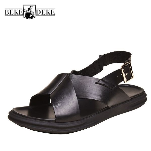summer new mens geunine leather flat sandals open toe breathable buckle strap leisure black male cowhide beach sandals
summer new mens geunine leather flat sandals open toe breathable buckle strap leisure black male cowhide beach sandals