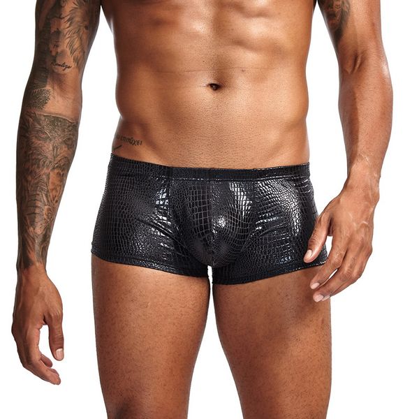 mens snake skin imitation leather underwear boxers crotchless boxer shorts men u convex low waist male underpants, Black;white
mens snake skin imitation leather underwear boxers crotchless boxer shorts men u convex low waist male underpants, Black;white