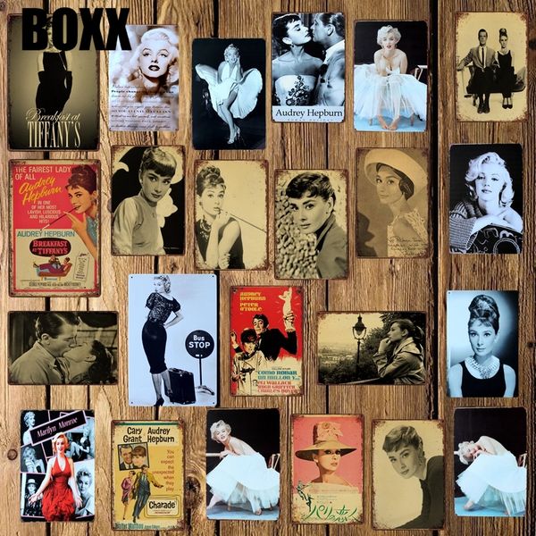 2020 movie monroe hepburn star poster vintage tin signs bar retro wall movie poster paitning shabby chic home decor
2020 movie monroe hepburn star poster vintage tin signs bar retro wall movie poster paitning shabby chic home decor