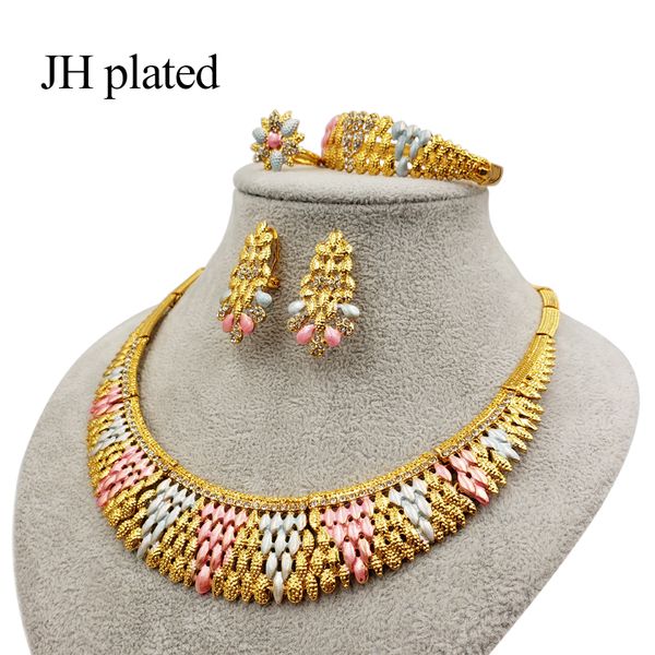 jhplated women jewelry set necklace and earrings ring bracelet ethiopian wedding jewelry sets gold turkish gift wholesale, Silver
jhplated women jewelry set necklace and earrings ring bracelet ethiopian wedding jewelry sets gold turkish gift wholesale, Silver
