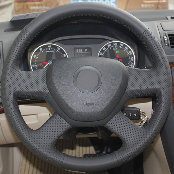 black leather hand-stitched car steering wheel cover for 2014 skoda octavia 2013 skoda fabia
black leather hand-stitched car steering wheel cover for 2014 skoda octavia 2013 skoda fabia