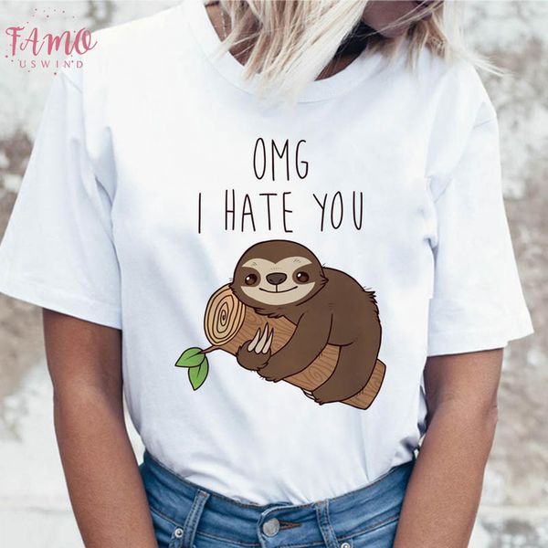 sloth t shirt harajuku tees tshirt female graphic women t shirt funny for korean ulzzang clothing, White
sloth t shirt harajuku tees tshirt female graphic women t shirt funny for korean ulzzang clothing, White