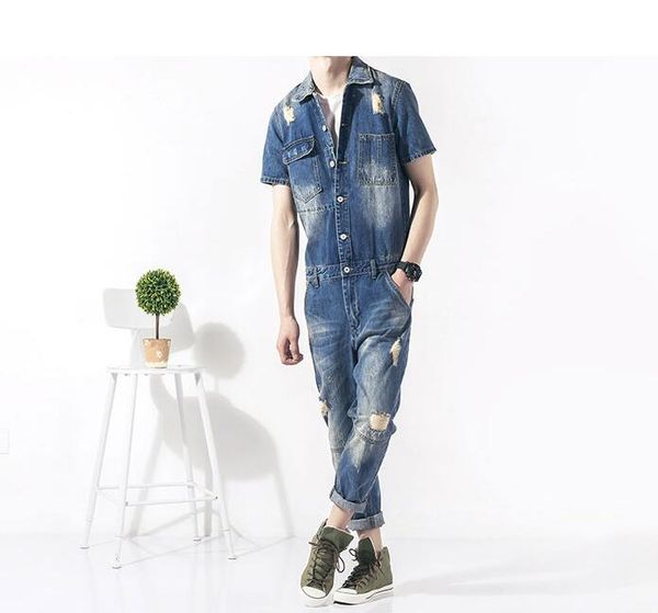 summer new men's jumpsuit pants men's retro personality hole jeans men loose nine points jumpsuit men clothing, Blue
summer new men's jumpsuit pants men's retro personality hole jeans men loose nine points jumpsuit men clothing, Blue