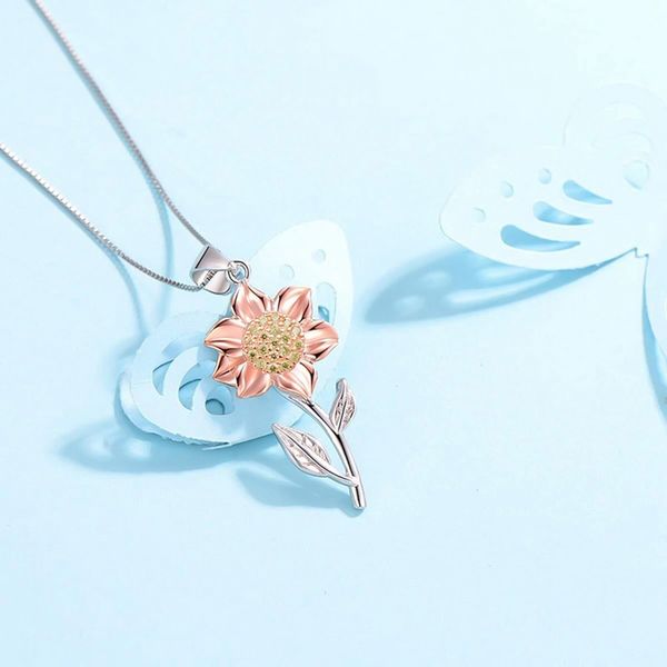 new sunflower pendant necklace rose gold & gold flower collar necklace for women girl jewelry gift, Silver
new sunflower pendant necklace rose gold & gold flower collar necklace for women girl jewelry gift, Silver
