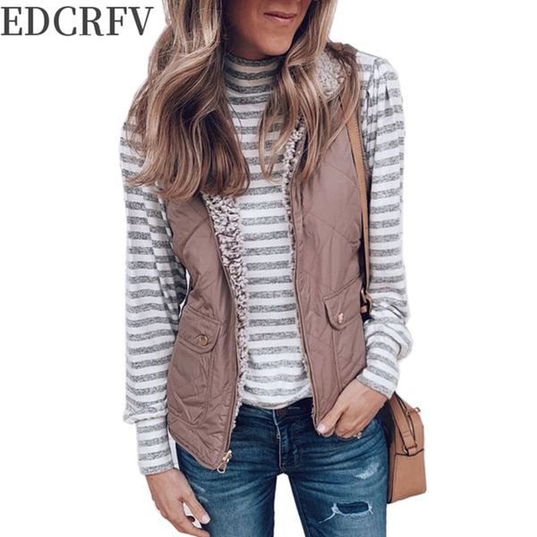 women sleeveless fleece jacket winter vest female slim reversible vest windproof warm waistcoat, Black;white
women sleeveless fleece jacket winter vest female slim reversible vest windproof warm waistcoat, Black;white