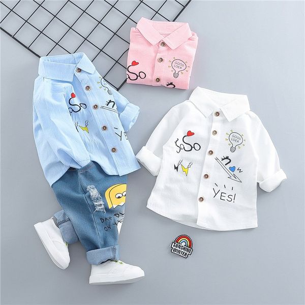 baby boys clothes children's wear set spring autumn 2pcs suit cotton print shirt denim pants toddler kids set, White
baby boys clothes children's wear set spring autumn 2pcs suit cotton print shirt denim pants toddler kids set, White