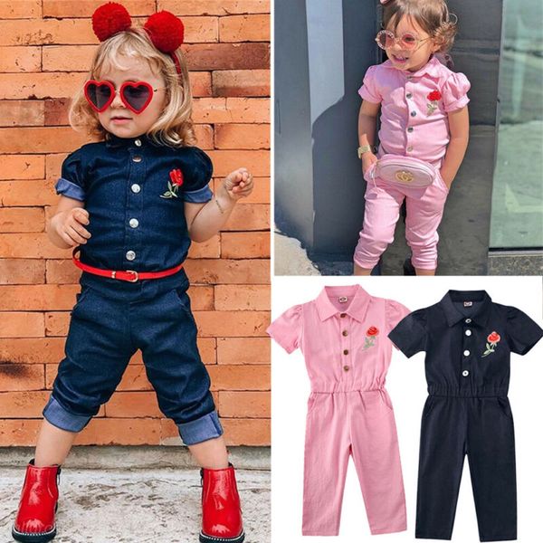 1-6y infant baby girls rompers overalls embroidery flower pattern ruffles short sleeve single breasted jumpsuits clothes, White
1-6y infant baby girls rompers overalls embroidery flower pattern ruffles short sleeve single breasted jumpsuits clothes, White