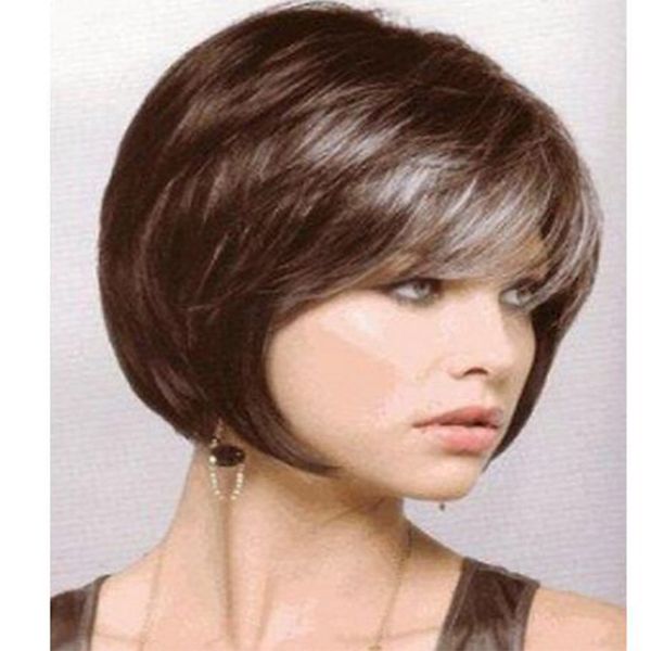 selling fake wig female fashion realistic natural mixed color oblique liu hai short hair headset, Black;brown
selling fake wig female fashion realistic natural mixed color oblique liu hai short hair headset, Black;brown