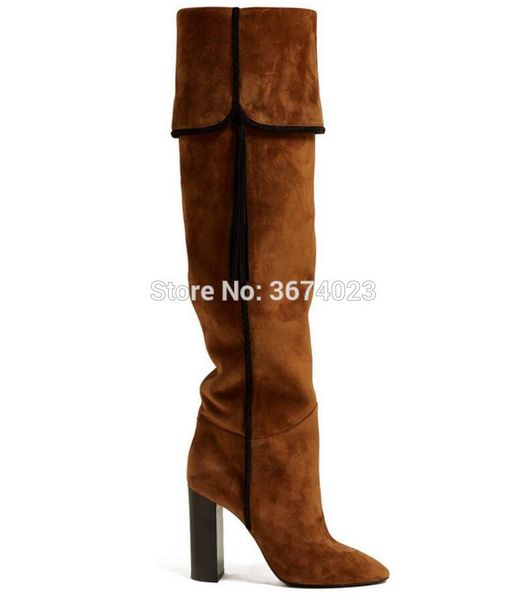 qianruiti genuine leather thigh high boots women brown fold tassel long boots fashion runway women, Black
qianruiti genuine leather thigh high boots women brown fold tassel long boots fashion runway women, Black