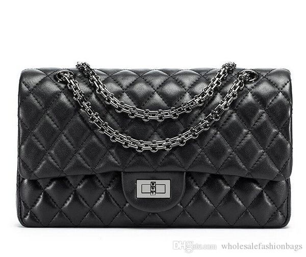 ale brand new superb quality women genuine lambskin leather silver chain flap 26cm handbag shoulder bag tote purse dd03
ale brand new superb quality women genuine lambskin leather silver chain flap 26cm handbag shoulder bag tote purse dd03