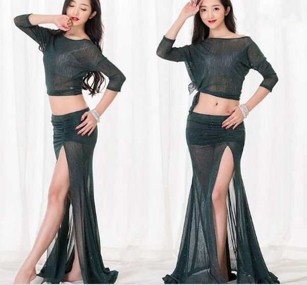 2019 new women adults 2 piece bellydance costume summer long sleeve dancer elegant performance show outfit loose design, Black;red
2019 new women adults 2 piece bellydance costume summer long sleeve dancer elegant performance show outfit loose design, Black;red