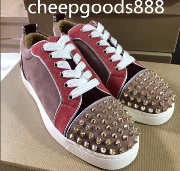 2020young men red bottom sneakers low shoes men red sole shoes rantulow orlato pink suede sneaker low men trainers flat with rivet spike, Black
2020young men red bottom sneakers low shoes men red sole shoes rantulow orlato pink suede sneaker low men trainers flat with rivet spike, Black