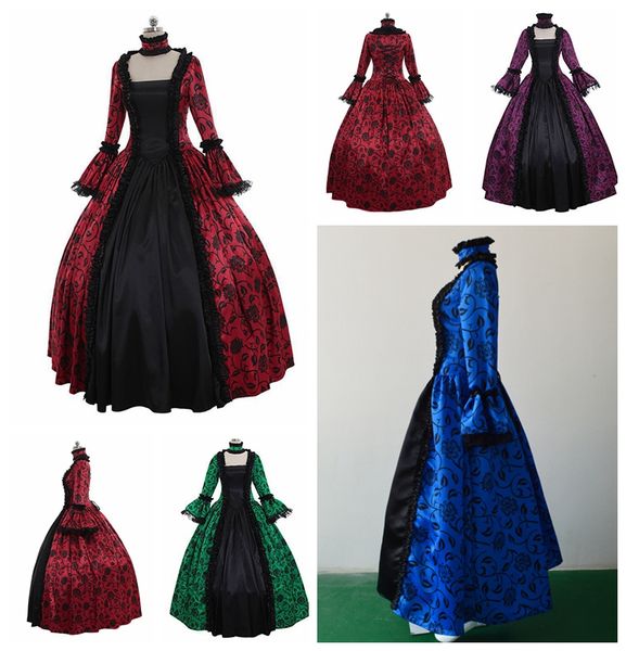 spot 2020 new victorian court dress slim lace flare sleeve sleeve lapel long sleeve dress, Black;gray
spot 2020 new victorian court dress slim lace flare sleeve sleeve lapel long sleeve dress, Black;gray
