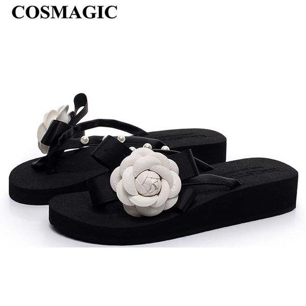 cosmagic fashion sweet flower pearl handmade flip flops slippers 2019 new women summer beach platform low heel slide shoe, Black
cosmagic fashion sweet flower pearl handmade flip flops slippers 2019 new women summer beach platform low heel slide shoe, Black