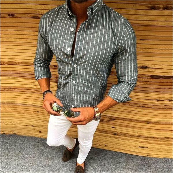 2019 spring fashion luxury полосатые вскользь mens рубашки с длинными рукавами мягкая комфортная мужчины платье slim fit социальные формальн, White;black
2019 spring fashion luxury полосатые вскользь mens рубашки с длинными рукавами мягкая комфортная мужчины платье slim fit социальные формальн, White;black