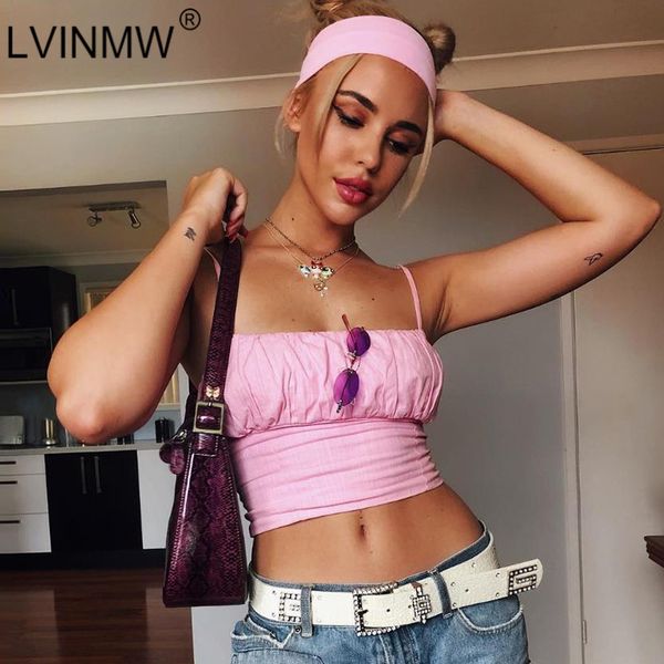 women's tanks & camis lvinmw pink spaghetti strap slash neck crop 2021 summer women sleeveless backless camisole female casual, White
women's tanks & camis lvinmw pink spaghetti strap slash neck crop 2021 summer women sleeveless backless camisole female casual, White