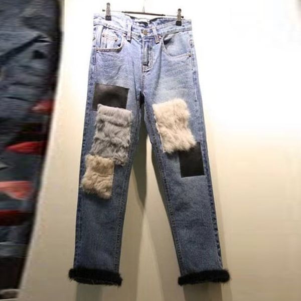plus velvet jeans women's new autumn and winter korean loose hair stitching high waist harem denim pants, Blue
plus velvet jeans women's new autumn and winter korean loose hair stitching high waist harem denim pants, Blue
