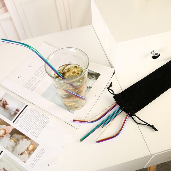 горячая 4 шт. / компл. красочная многоразовая солома из нержавеющей стали прямая и изогнутая с 2 чистящими щетками сумка для хранения металл 
горячая 4 шт. / компл. красочная многоразовая солома из нержавеющей стали прямая и изогнутая с 2 чистящими щетками сумка для хранения металл